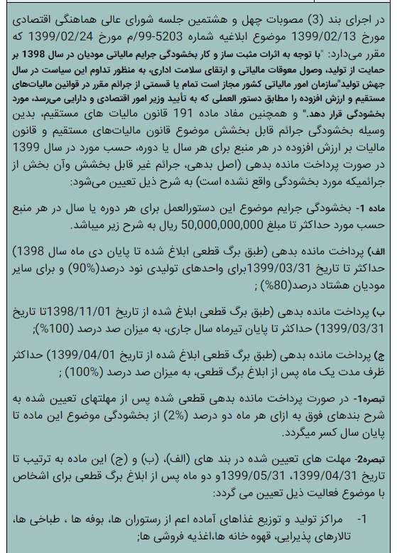 بخشش مالیات